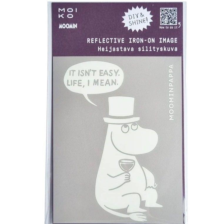 Moiko_reflektierendes_Mumin_Bügelbild_Muminpappa