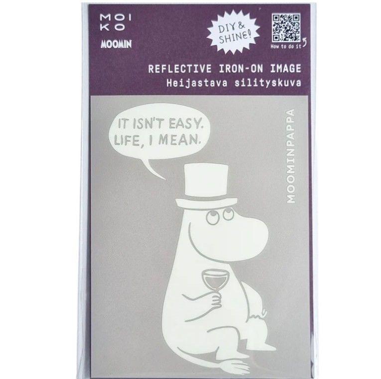 Moiko_reflektierendes_Mumin_Bügelbild_Muminpappa